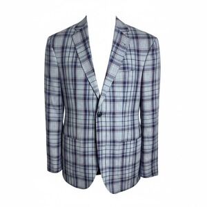 Ted Baker Endurance Linen Plaid Sportcoat Blazer Jacket 38R TOM SPJ 2014 London.